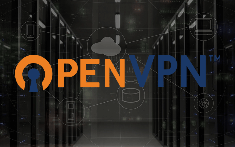 OpenVPNのロゴにサーバの背景